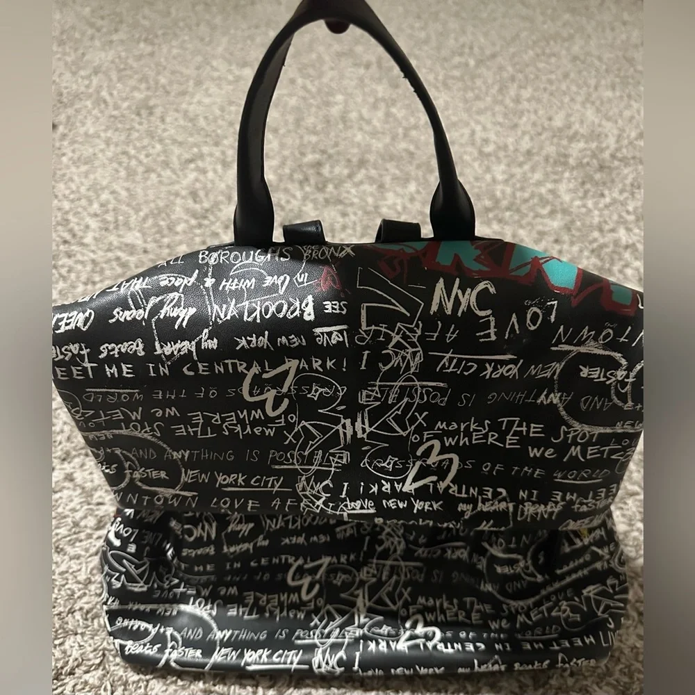 DKNY GRAFFITI BACKPACK HANDBAG